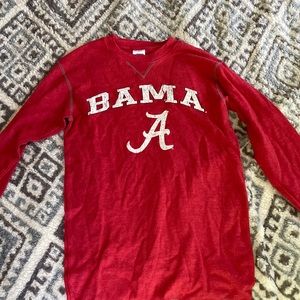 Russel Cotton Polyester Long Sleeve top, gently used, Red, loose fitted